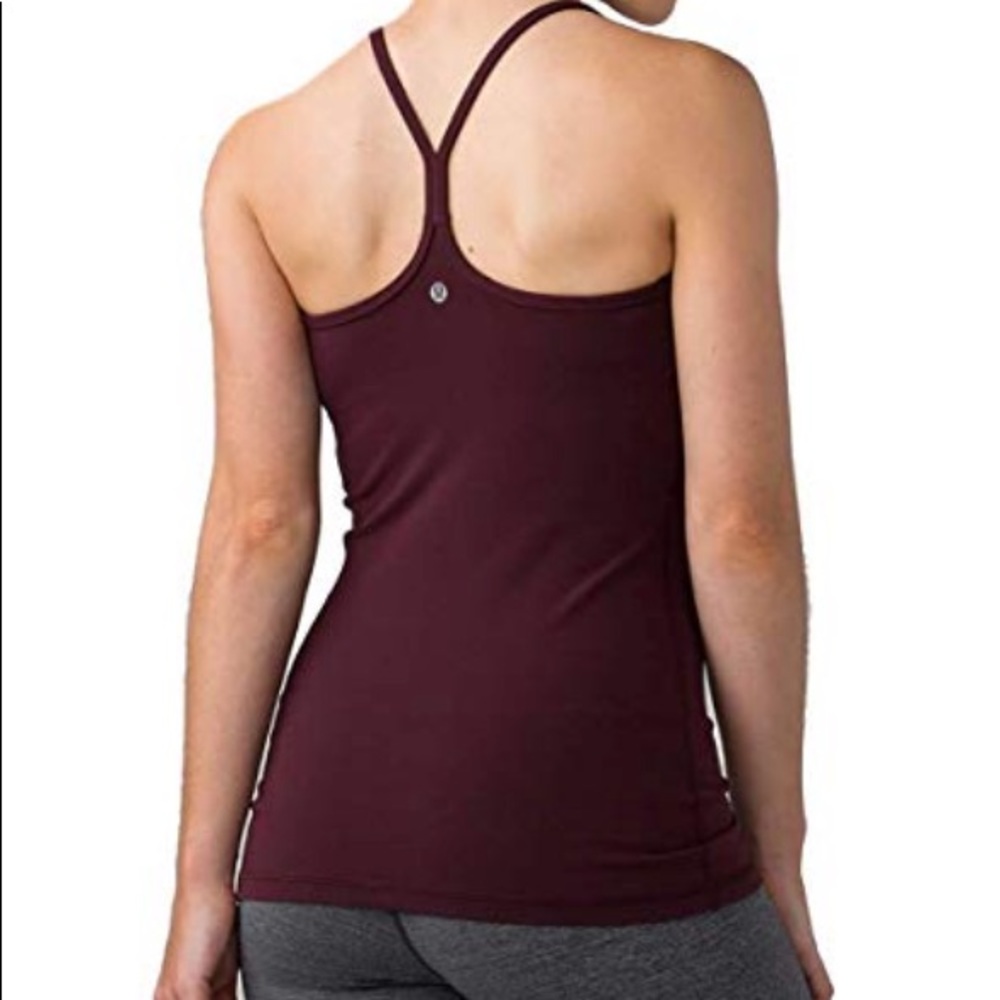 lululemon Maroon Power Y Tank